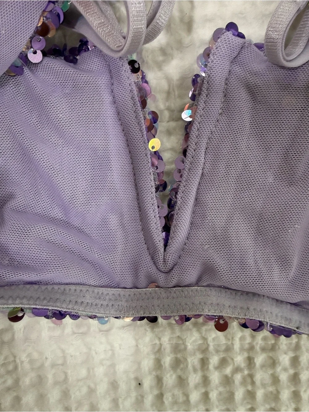 Free People Lavender Sequin Bralette